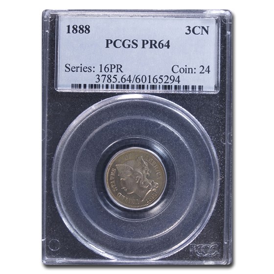 1888 Three Cent Nickel PR-64 PCGS 1888 Three Cent Nickel PR-64 PCGS